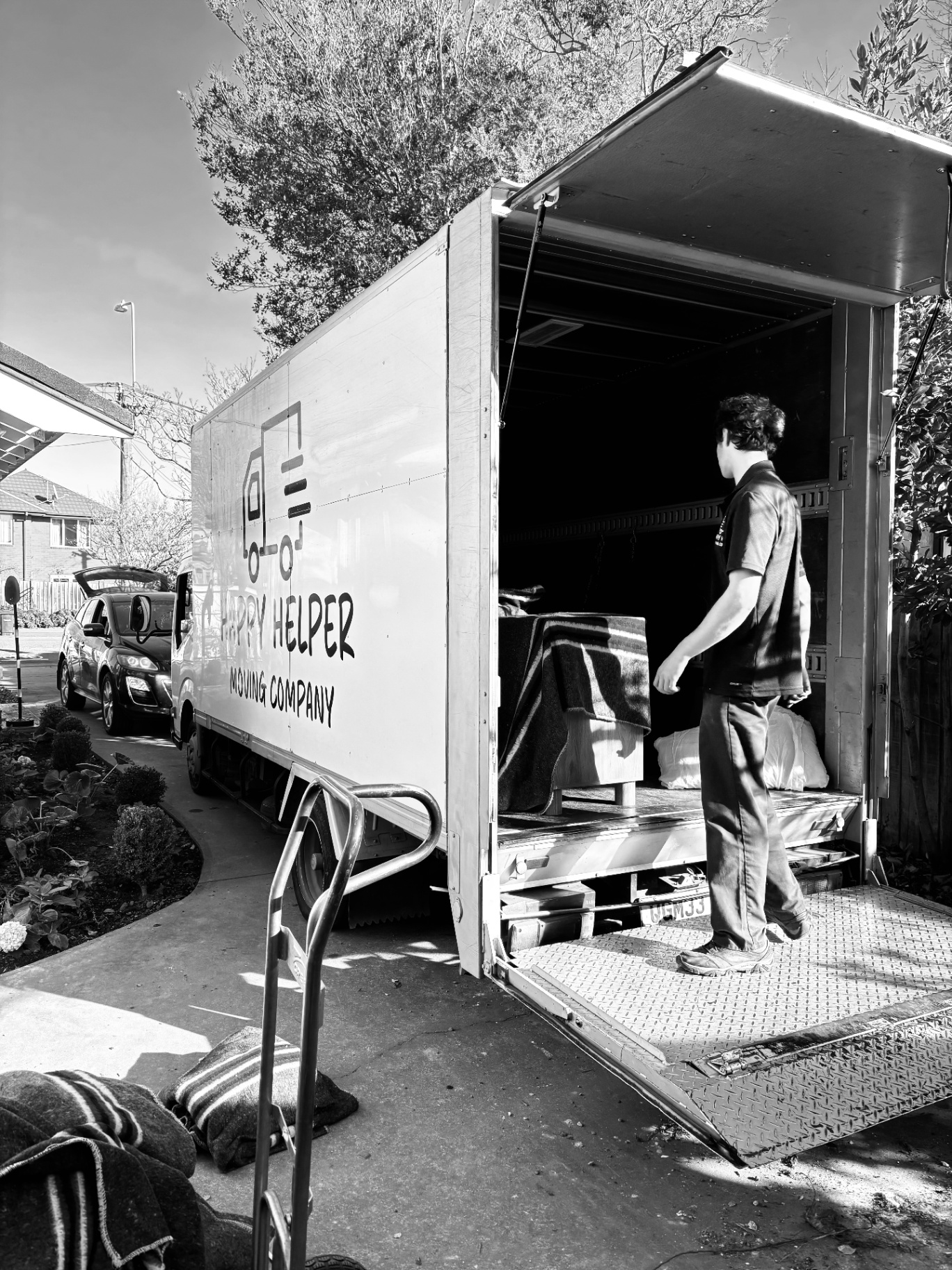Residential house move in progress