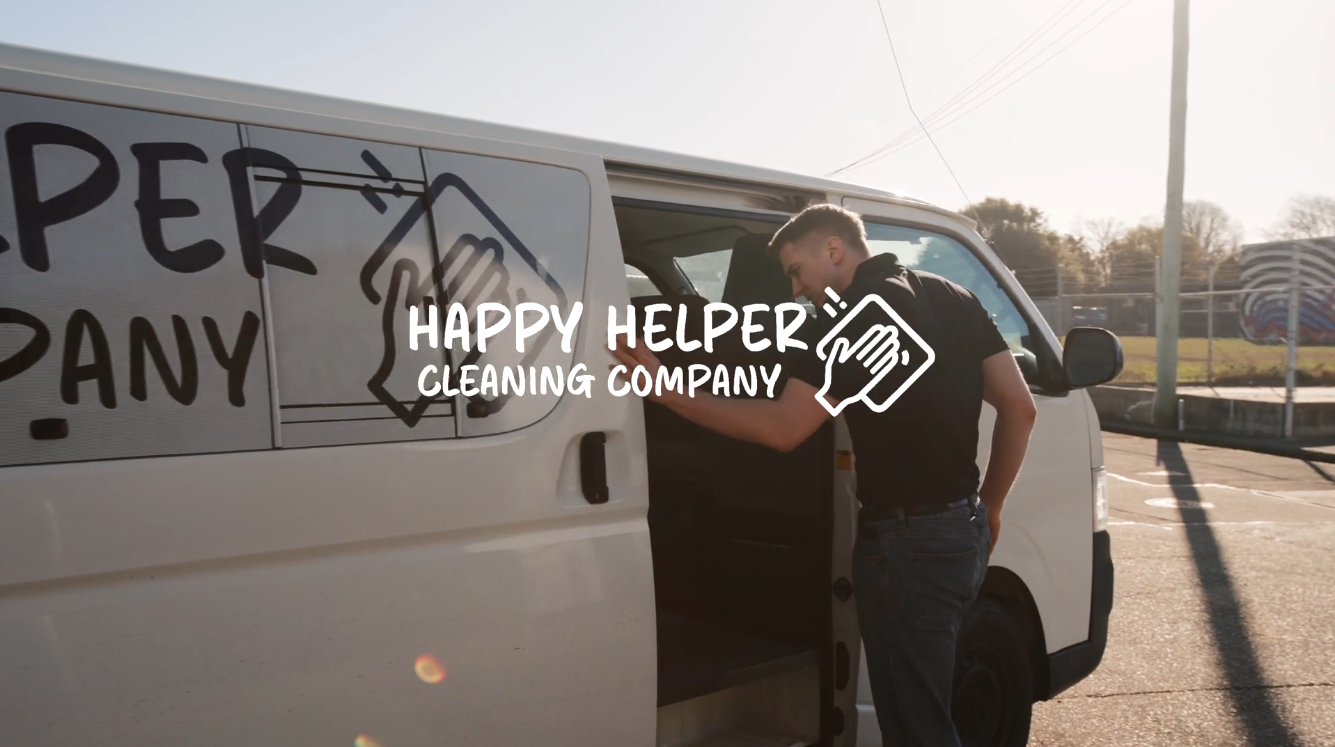 Happy Helper Cleaning Company van
